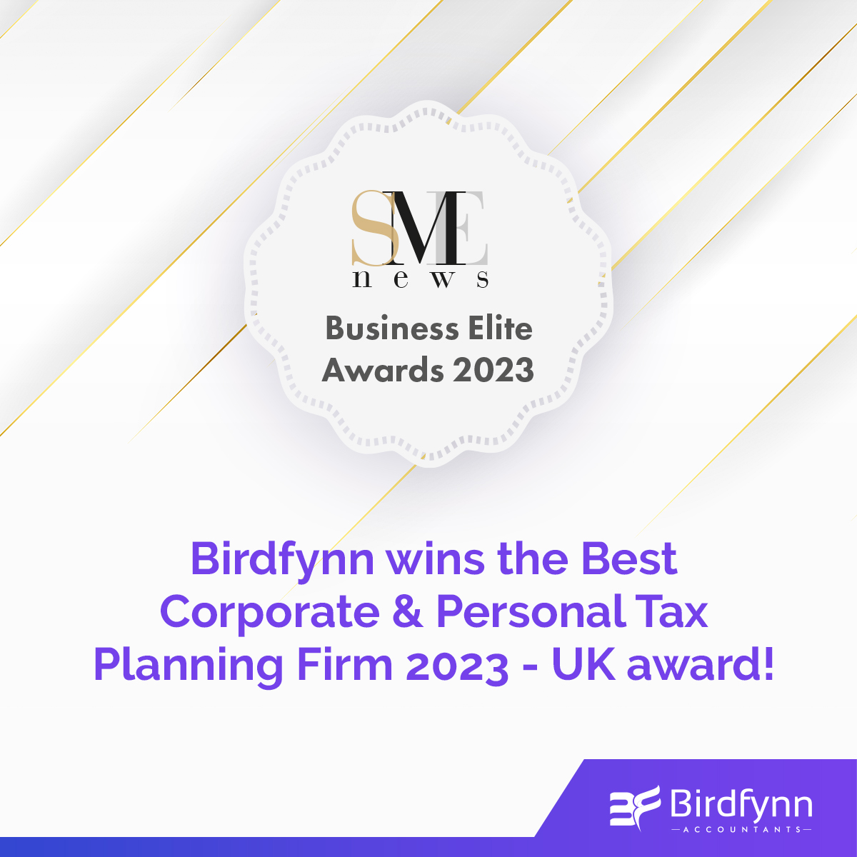 BirdfynnA's tweet photo. 🏆Thrilled to announce we've been recognized as the Best Corporate &amp; #PersonalTaxPlanning Firm of 2023 in the UK at the #BusinessEliteAwards!

Thank you, @SME__News!

#AwardWinning #TaxPlanningExcellence #AccountantsUK #SMENews #BusinessAwards2023 https://t.co/Ck5hSZivrQ