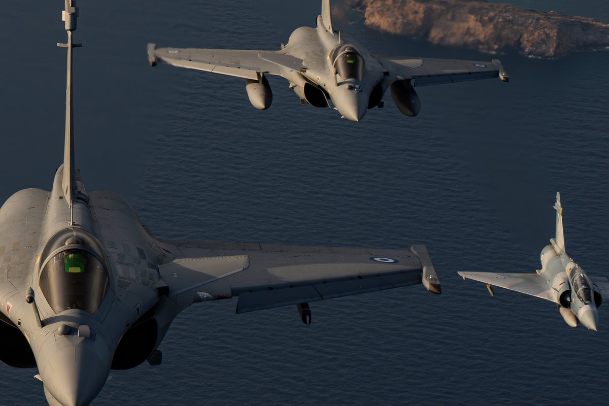 e_amyna's tweet photo. Από αύριο πρώτη συμμετοχή Α/Φ Rafale F3R της 332 Μοίρας σε Εθνική Διακλαδική Άσκησης Μεγάλης Κλίμακας #ΠΑΡΜΕΝΙΩΝ. https://t.co/fmBP6FxeVW