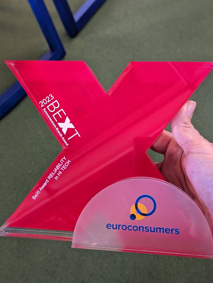 Grateful to have received the @euroconsumers Bext award for product reliability in high tech for our Pixels