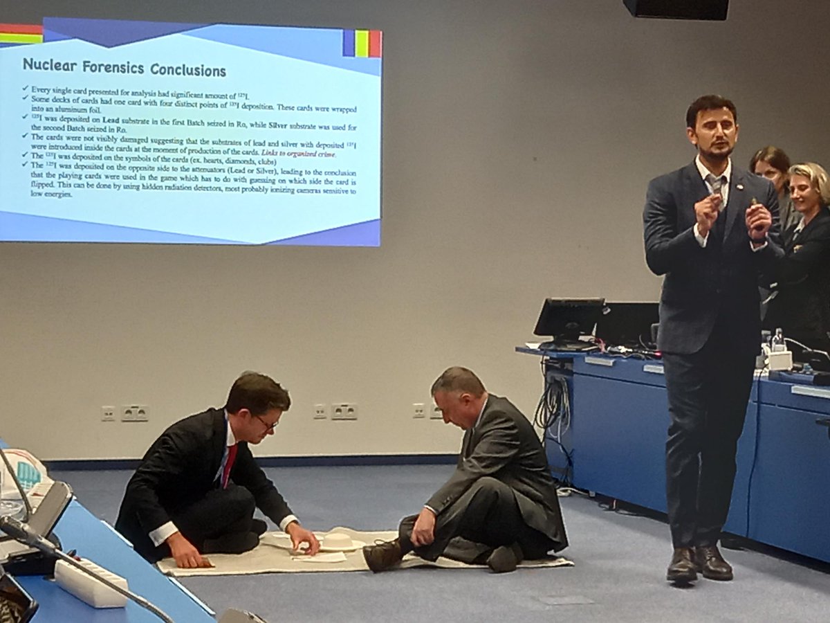 al_azarev's tweet photo. Fantastic side event by 🇩🇪 and 🇷🇴 on smuggling of radioactive material for illegal gambling activities at @iaeaorg's #gc67. 
International cooperation on such cases and #nuclearsecurity in general is crucial, including through #ICSANT, #CPPNM and #ACPPNM frameworks. https://t.co/pDmPEDh7oX