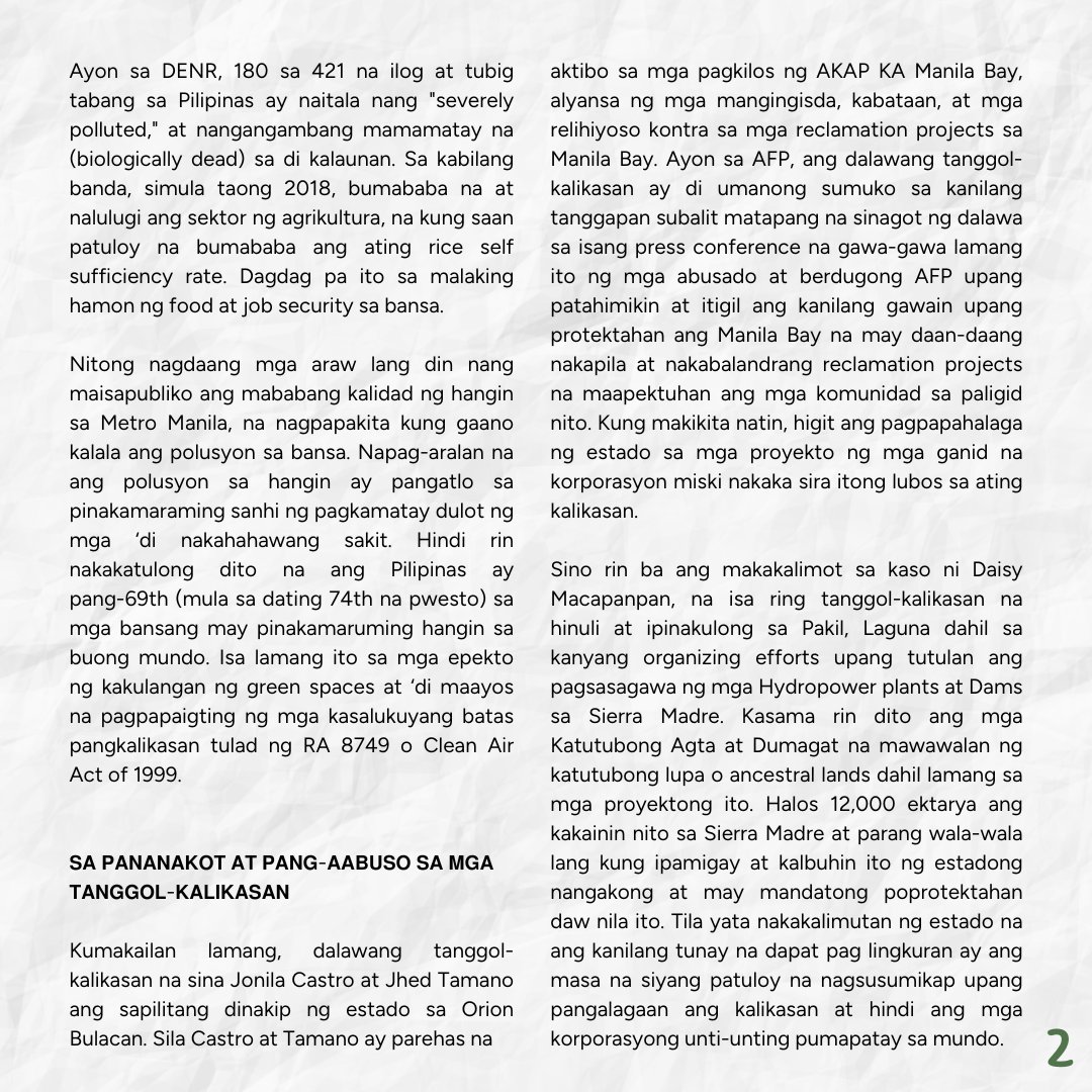 theUPADS's tweet photo. #WorldEnvironmentalHealthDay #SaveSierraMadreDay #DefendTheDefenders #UPADS26 https://t.co/5hwF8mE1HC