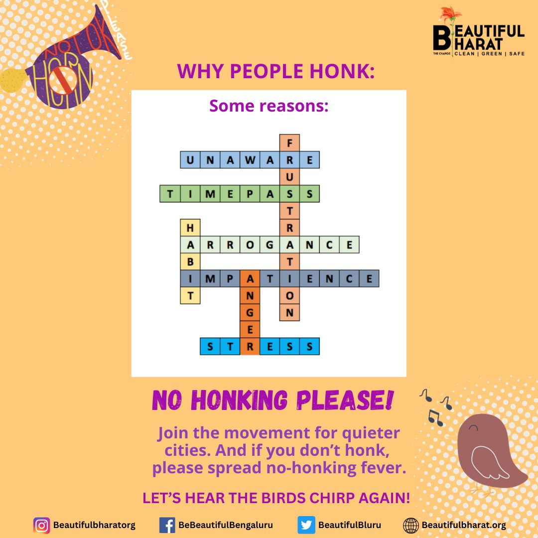 BeautifulBluru's tweet image. Let's make our cities serene! Honking disrupts peace and affects health. Share your reasons for honking in the comments. Join us for quieter, peaceful cities. Choose silence over noise.
Take our survey on honking habits forms.gle/yVKA6z7HKQZrX2…
#NoHonking #NoisePollution