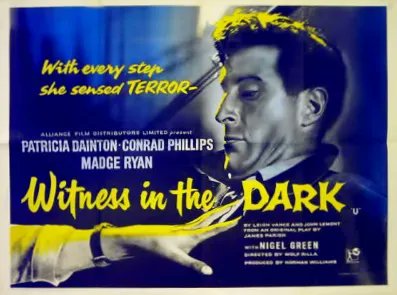 With every step she sensed terror - #PatriciaDainton #ConradPhillips #NigelGreen WITNESS IN THE DARK (1959) 2:25pm thriller #TPTVsubtitles