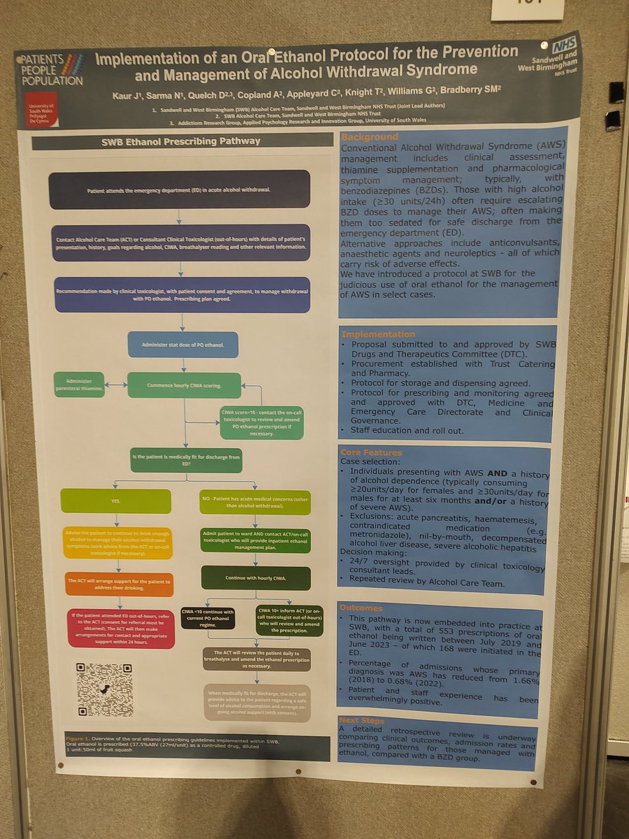 Go and check out posters 147 and 151 at #RCEMasc featuring @SwbhT and @USW_Addictions to hear more about avoidance of admission by an award winning alcohol care team! @USWResearch Abstracts here: pure.southwales.ac.uk/en/publication… and pure.southwales.ac.uk/en/publication…