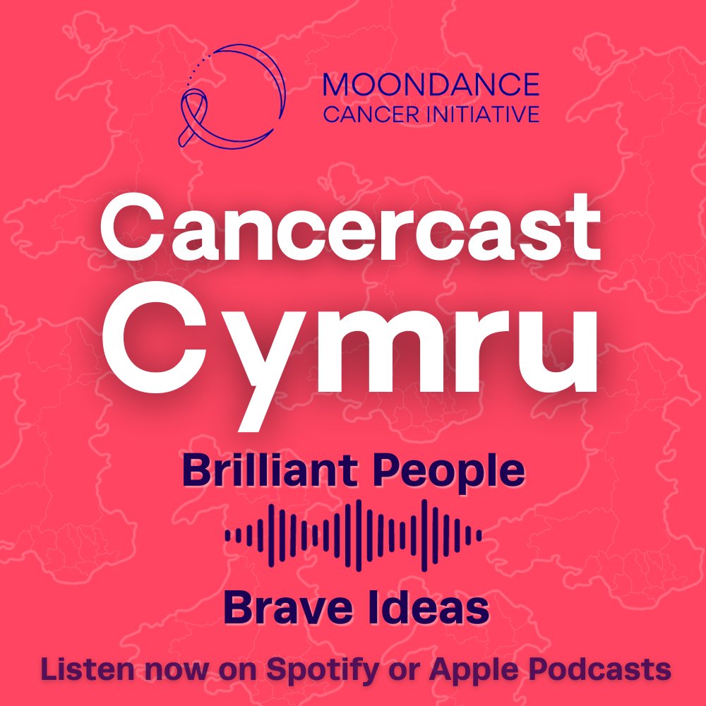 Cancercast Cymru is our new podcast, spotlighting brilliant people and their brave ideas for improving cancer services across Wales.

Listen now on Spotify or Apple Podcasts.
moondance-cancer.wales/research-insig…