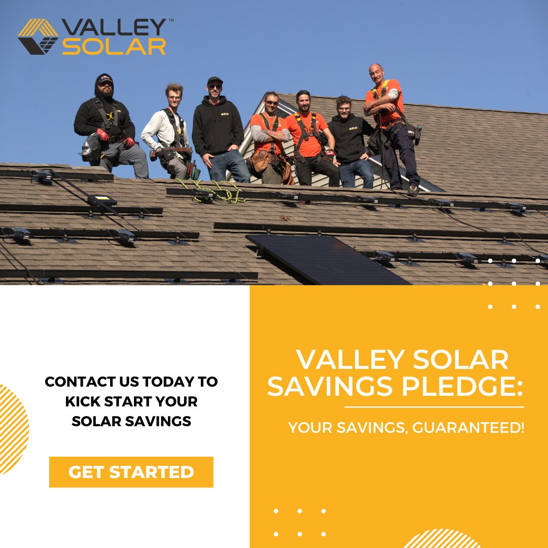 ValleySolarMA's tweet image. We're so confident in our solar solutions that unless we can show you a minimum 30% savings projection, we won't take on the project. Start with an Easy Quote and see how much you can save!

Visit us Today- valleysolar.solar
*
*
#solarpanelinstaller