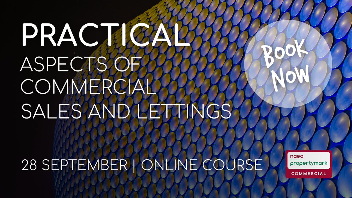 ow.ly/GPBm50PPC6v

Understand the commercial property market with this introductory online course. ☝️ Taking place this week, spaces still available 👍