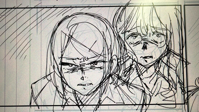これはアウトレイジ参考にしつつ描いた下書き 