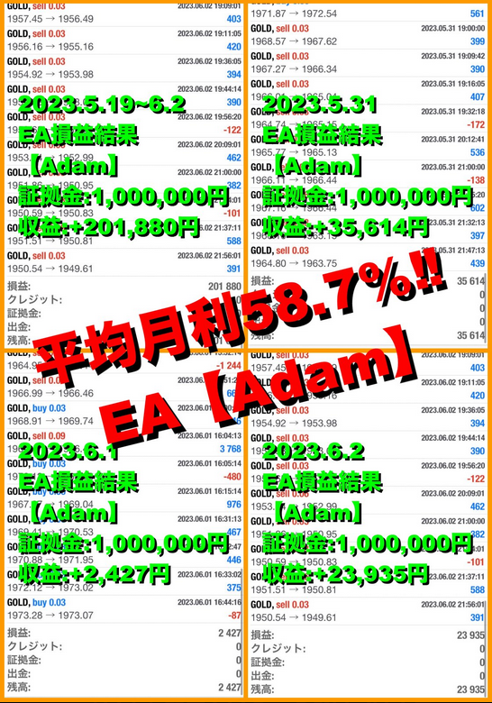 安定して利益を出せているみたいで
よかったです😁

まめに利益を出金しながら
頑張っていきましょう💪

自動売買システムの無料配布希望の方は
こちらからご連絡下さい🎩
bit.ly/3X1p4ca

#政策金利　#利確　#チャート