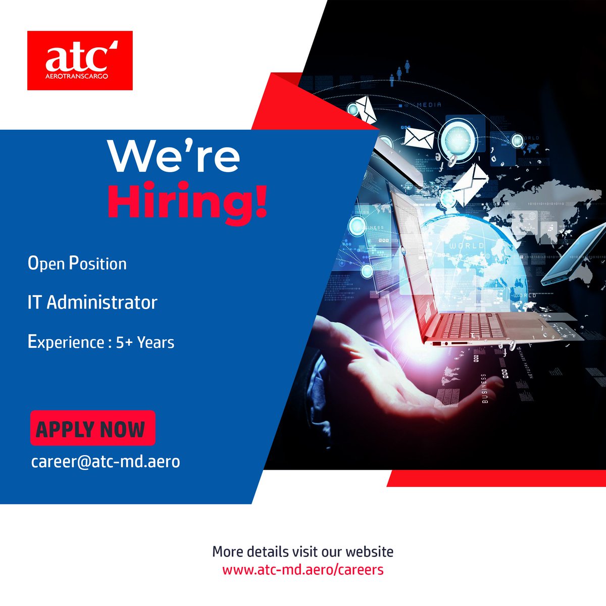 aerotranscargo's tweet photo. 📢 We are hiring...

Open Position

IT Administrator

#hiring #ITAdministrator #tech #itjobs #ictengineer #ccna #informationtechnology #humanresource #hrcommunity https://t.co/ats1afDjHS