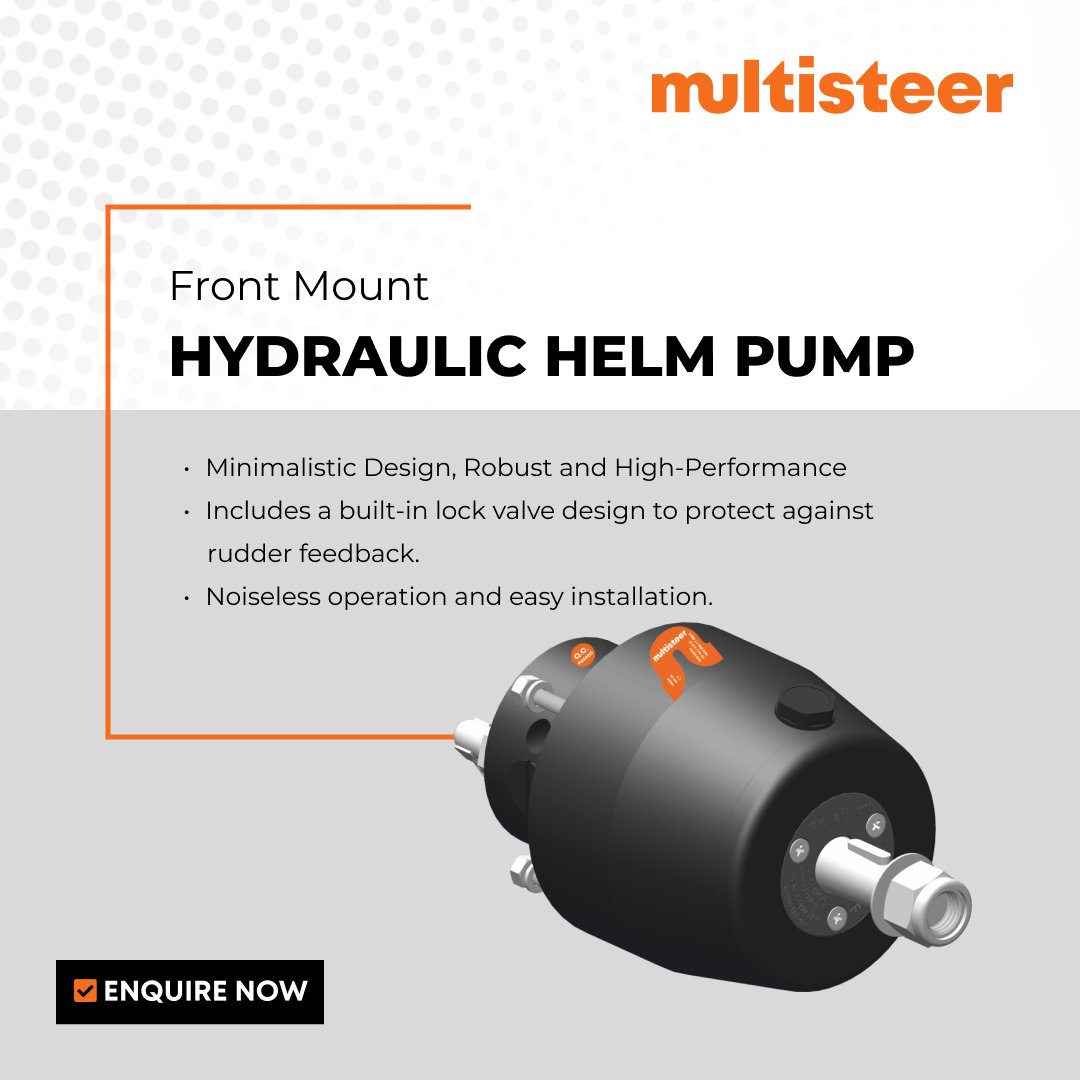 multisteer's tweet photo. Multisteer Hydraulic Helm Pumps are the perfect choice for those who seek the best performance and reliability.
https://t.co/6jjVvDDHgs
#multisteer #steerlyteplus #tampa #Florida #USA #Ibexboatshow #boatsteering #porttampacity #southtampa #palmaceiawest #davisislands https://t.co/b1YVvN80Pe