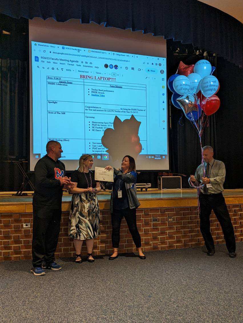 OldMillHSAACPS's tweet photo. Congrats to Coach Jim Grim, the epitome of a Patriot, who is Old Mill High School’s Teacher of the Year nominee!! 🏆🇺🇸 @AACountySchools https://t.co/a3u0TuQvKv