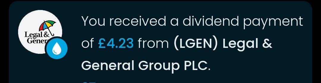 anislandprint's tweet photo. My Legal and general dividend is in, 5 months in to my investing journey. Reinvested back in to legal and general, excited to see this time next year
#divtwitter #divtwit https://t.co/wA3GTagb0D