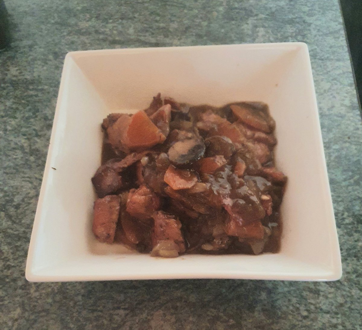 DavidLeaver2's tweet photo. Autumnal; flu jab.A comforting red wine chicken casserole. #oaplife https://t.co/Al5UOnq4v5
