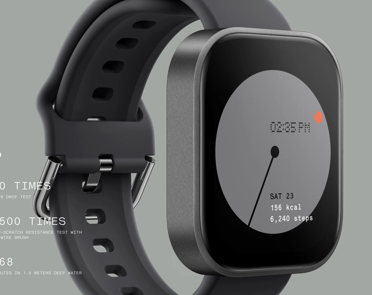 goando's tweet photo. Nothingが低価格帯のサブブランドとしてローンチした "cmf" のスマートウォッチ "Watch Pro"

この洗練されたシンプルなデザインと一般的なスマートウォッチの機能を一通り備えているにも関わらず、なんと価格は$69（約1万円） すごい。 https://t.co/MZJzYaeid6