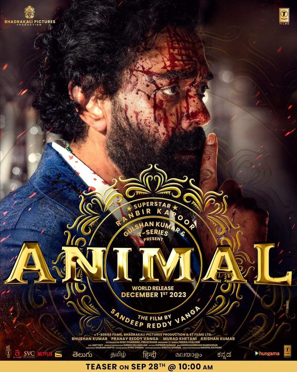 Enemy has never looked this deadly; watch Bobby in this crazy avatar as he embodies this character! #Animal

@thedeol

#AnimalTheFilm
#AnimalTeaserOn28thSept
#AnimalTheFilm #AnimalOn1stDec

#RanbirKapoor #BhushanKumar #KrishanKumar #BhadrakaliPictures