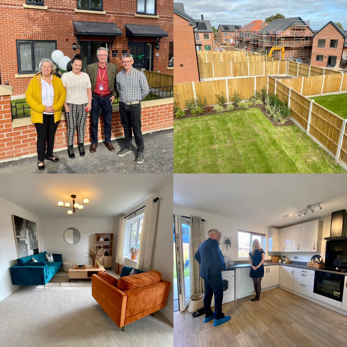 Great to join @gavinwhite76 @CllrSLynch @cllrTR and celebrate 56 new affordable homes in #Wythenshawe #Manchester. The partnershipbetween @wythenshawe_chg @ManCityCouncil @HomesEngland has delivered 34 affordable rent and 22 shared ownership energy efficient homes #ukhousing