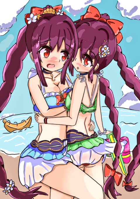 #過去に伸びた1枚を載せてまた伸びるのかチャレンジ
お疲れ様です!最近はお絵描きサボり気味です!汗 過去絵で再アップします✨天音姉妹🫠💕 