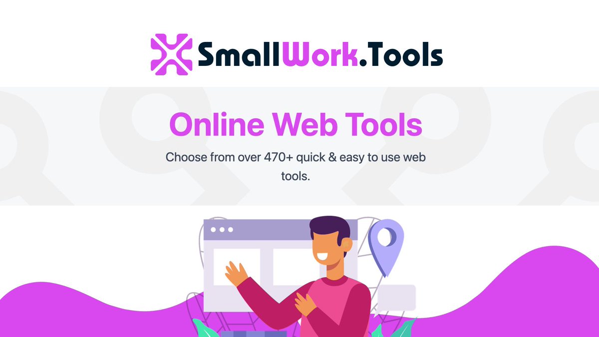 smallworktools's tweet image. 🌟 Discover SmallWork Tools! 🌟 Dive into over 470+ innovative and user-friendly web tools designed to simplify your life and enhance productivity! 🛠️ Explore now and experience the convenience! No signup required.

🔗 smallwork.tools 

#WebTools #Productivity #Innovation