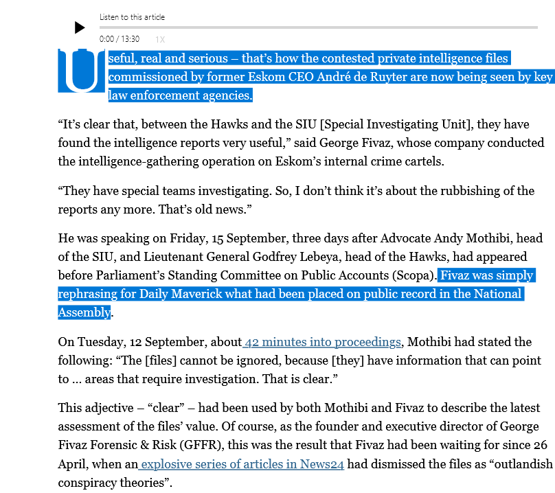 ForTheLand_'s tweet photo. The Daily Maverick probably thinks we don't see their selective reporting. That we we don't see that they are pushing some agendas and targeting those who pose a threat to them. 

We see it. https://t.co/GwJvomqfJc