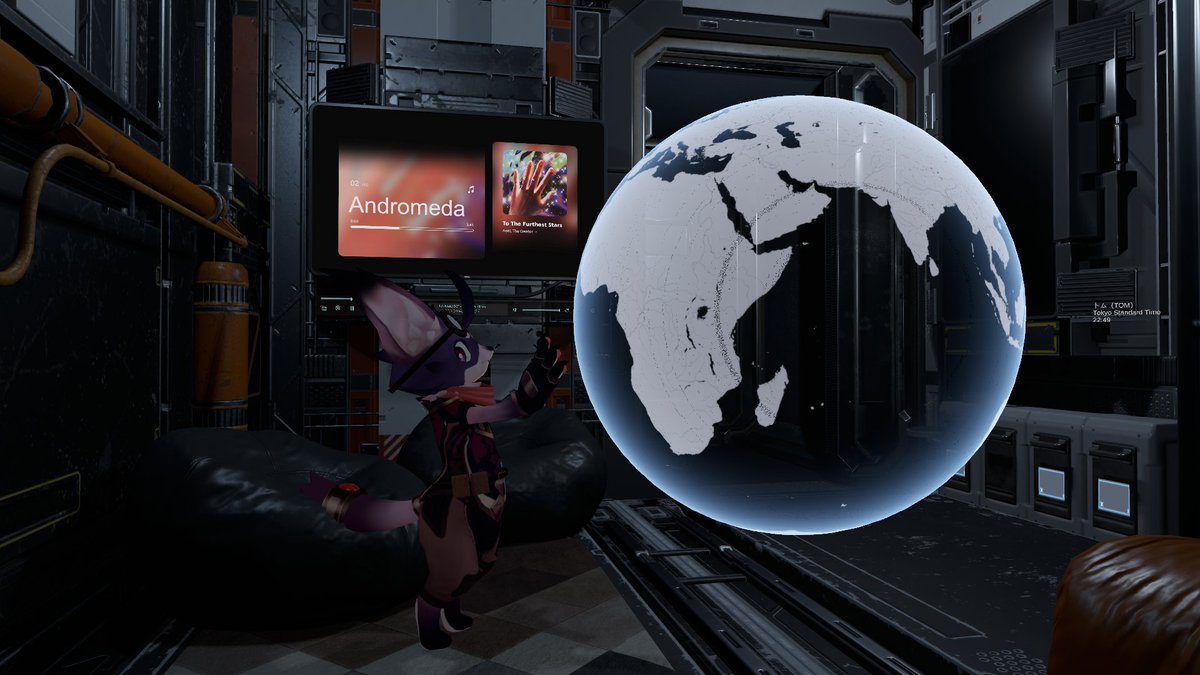tom_vrchat's tweet photo. - ワールド探訪記 -
Universal˸ Big Picture
https://t.co/PQ4JlaBpbd

未来感ある宇宙船。睡眠用シートがあって着座するとグルッと回る動きがカッコイイ。外にはすごく高画質な惑星が見える。美しい宇宙を眺めながら睡眠したりのんびりしたりできるワールド。Quest対応あり。 https://t.co/rq15G0lrS5
