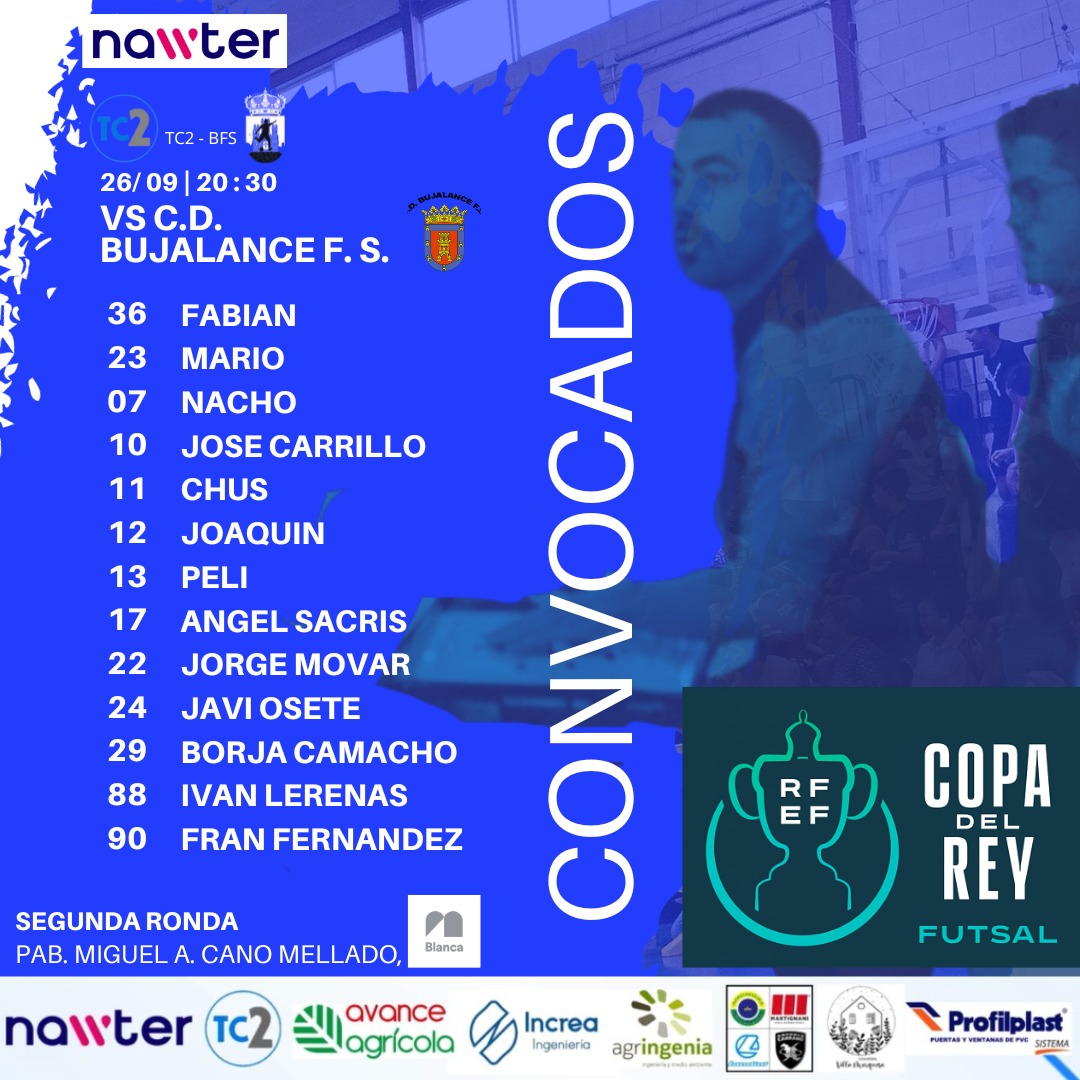 Blanca F.S. (@blancafs4) on Twitter photo CONVOCATORIA PARA LA 2° RONDA 🏆👑...Histórico partido de hoy a las 20:30 🆚 <a href="/bujalancefs/">CD BECONET BUJALANCE FS</a> ...
Animan @losinformalesblanca ...NO TE LO PIERDAS 💪💙🤍
Control de accesos
🎫 3€ adulto
🎟️ 2€ infantil
🪪 gratis abonados
Entradas en cantina y @laguaridadelpiratablanca CONVOCATORIA PARA LA 2° RONDA 🏆👑...Histórico partido de hoy a las 20:30 🆚 <a href="/bujalancefs/">CD BECONET BUJALANCE FS</a> ...
Animan @losinformalesblanca ...NO TE LO PIERDAS 💪💙🤍
Control de accesos
🎫 3€ adulto
🎟️ 2€ infantil
🪪 gratis abonados
Entradas en cantina y @laguaridadelpiratablanca