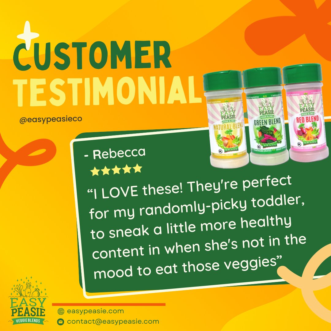 easypeasieco's tweet image. Thank you so much for your wonderful review! 
#easypeasie #veggiepowder #healthykids #momapproved #pickyeater #pickyeaterapproved #customerfeedback #customertestimonial
#HappyCustomers #HealthyEating #ThankYou