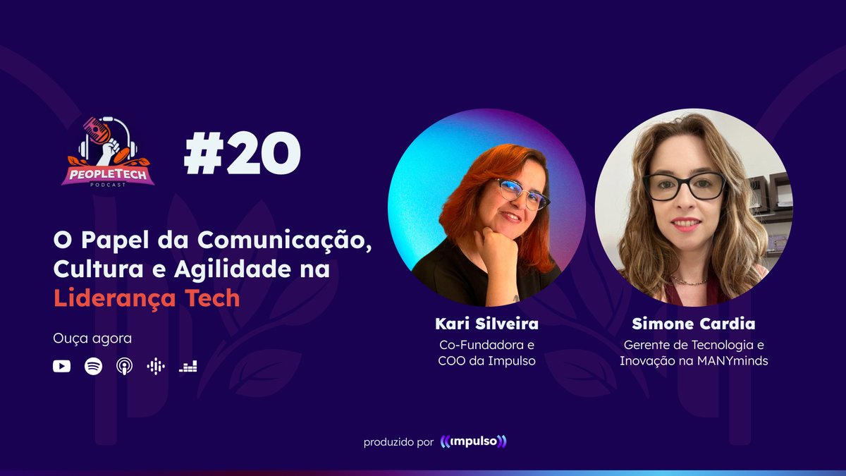 akarisilveira's tweet image. Gente, ep. 20 do #PeopleTech no ar! 🎙️🎉 Tive um papo incrível com Simone Cardia, Gerente de Tecnologia e Inovação na MANYminds. Conversamos sobre carreiras, desafios de liderança em ambientes ágeis e o papel do RH. Venha ouvir: 🎧 impulso.link/TdYXwJ