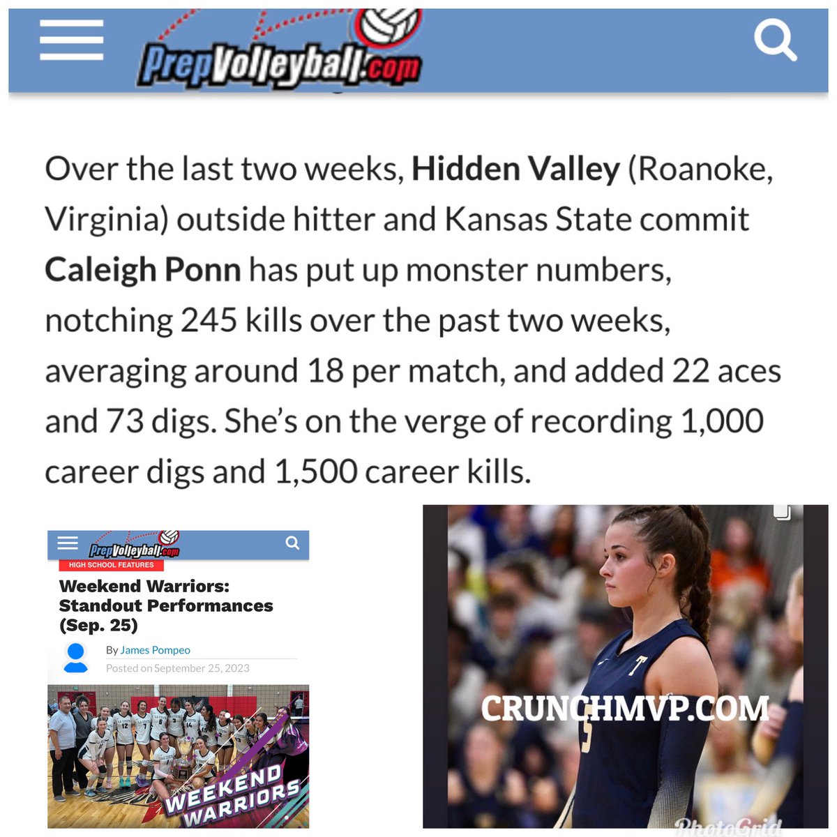 Caleigh Ponn, @caleigh.05, Kansas State 🏐#1 L/ DS tweet media