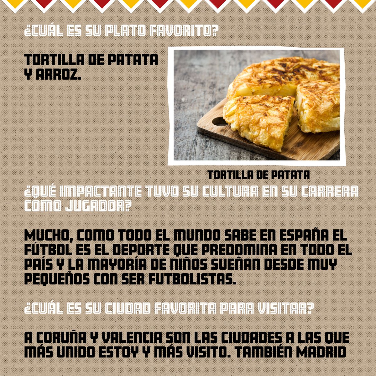 “Considero que a nivel gastronómico somos unos de los mejores países del mundo sin duda, en España se come increíble.” One of the most important parts of Spanish culture according to Carles Gil? The food! 🇪🇸#HispanicHeritageMonth