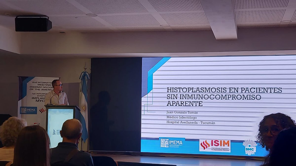 JGonzaloTomas's tweet photo. Excelente 2do Encuentro Internacional de Micosis Endémicas y 1er Simposio Internacional de Micosis por Implantación #IMEMA e #ISIM.
Gracias por permitirme hablar sobre Histoplasmosis en no Inmunocomprometidos, y nuestra experiencia en Histoplasmosis de Sistema Nervioso Central https://t.co/QQUml7vw5p