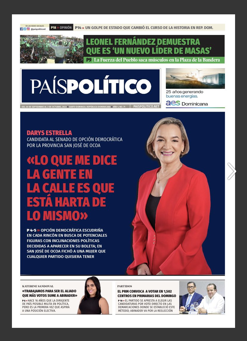 Te invitamos a leer esta entrevista a nuestra candidata a senadora por San José de Ocoa. <a href="/DarysEstrella/">Darys Estrella</a> 🌱🤎

#OpcionDemocratica 

👇
paispolitico.net/darys-estrella…
