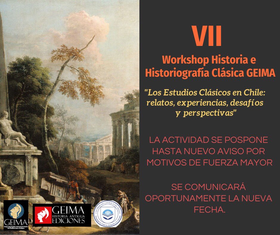 GEIMA10's tweet photo. Por motivos de fuerza mayor, se pospone el VII Workshop GEIMA. Pronto informaremos la nueva fecha. https://t.co/cGBnMPUA1n
