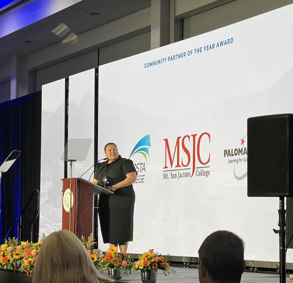 It was wonderful to be back at <a href="/CSUSM/">Cal State San Marcos</a> this morning for their Report to the Community, where <a href="/MiraCosta/">MiraCosta College</a>, <a href="/palomarcomets/">Palomar College</a> and <a href="/MSJCedu/">MSJC</a> were honored with the Community Partner of the Year Award. #StudentSuccess #Community