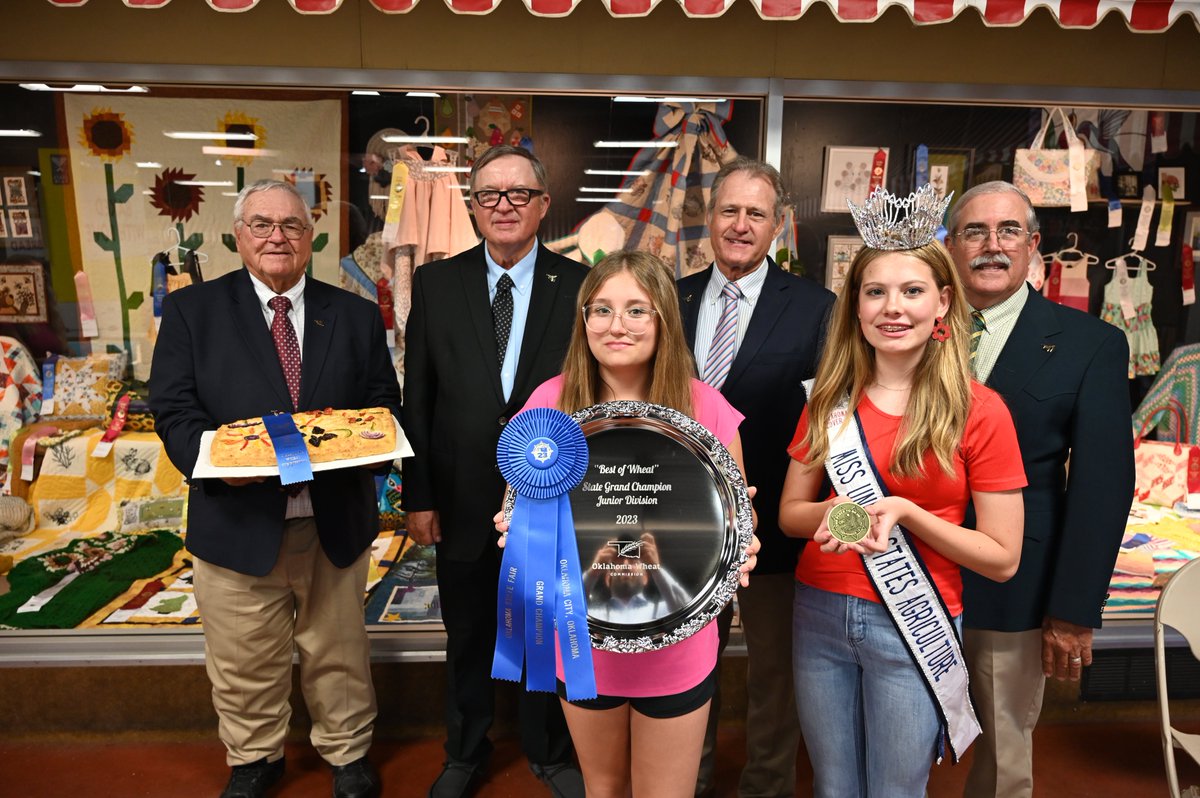 Congratulations to Renee Howard from Jackson County and Tayler Spray from Woodward County! They're the Senior and Junior Division Grand Champions of the State "Best of Wheat" Bread Baking Contest!