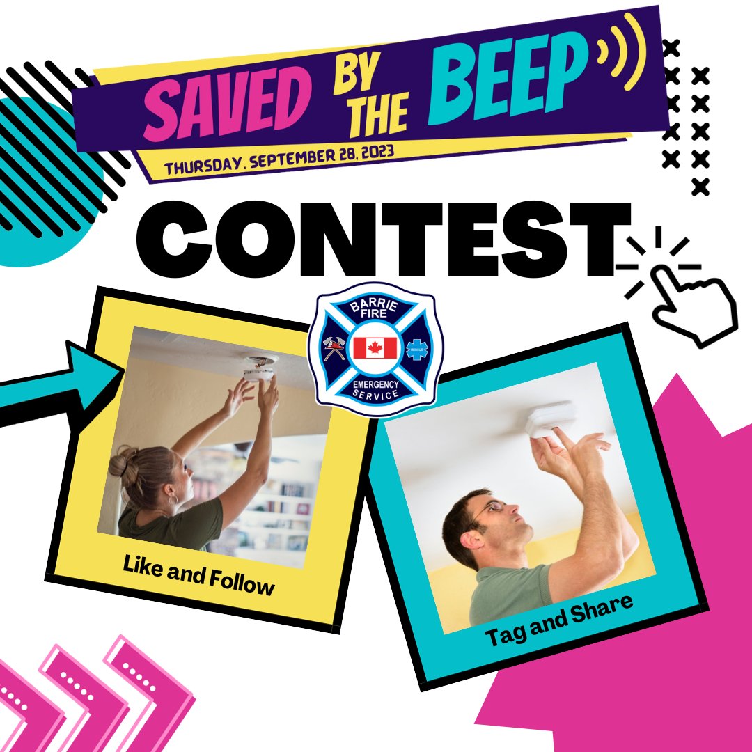Test Your Smoke Alarm Day is Sept 28, and we want Barrie to be #savedbythebeep. Like and share this post to be entered into a contest to win a pop-up retro block party for your neighborhood courtesy of Barrie Fire. Contest ends Sep 28th (AFTER you’ve tested your smoke alarms 😉).