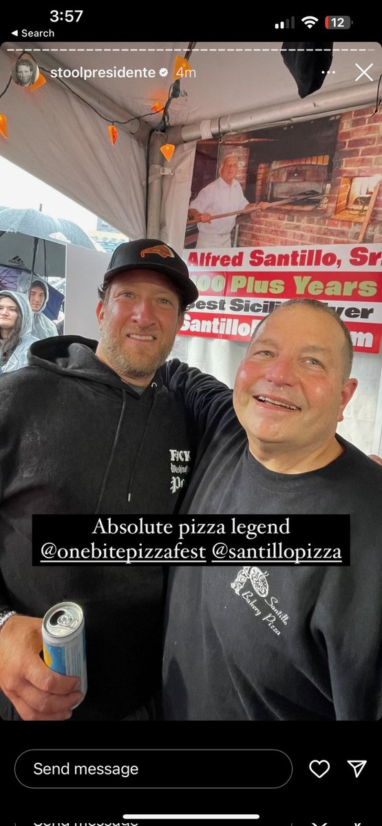 Al santillo Jr with the big cheese Dave Portnoy of barstool sports!