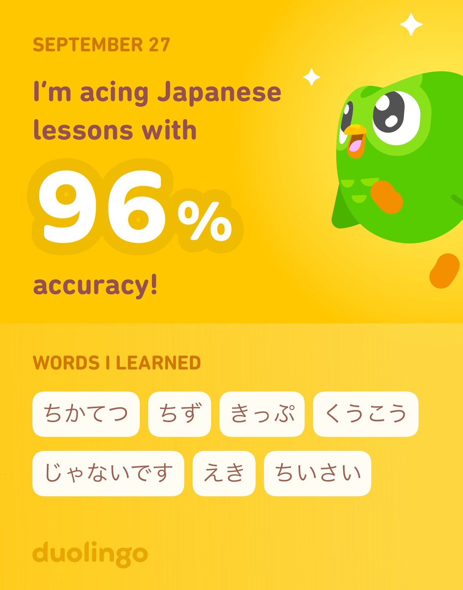 RedVirus99's tweet image. I’m learning Japanese on Duolingo! It’s free, fun, and effective. Heavens yeah
