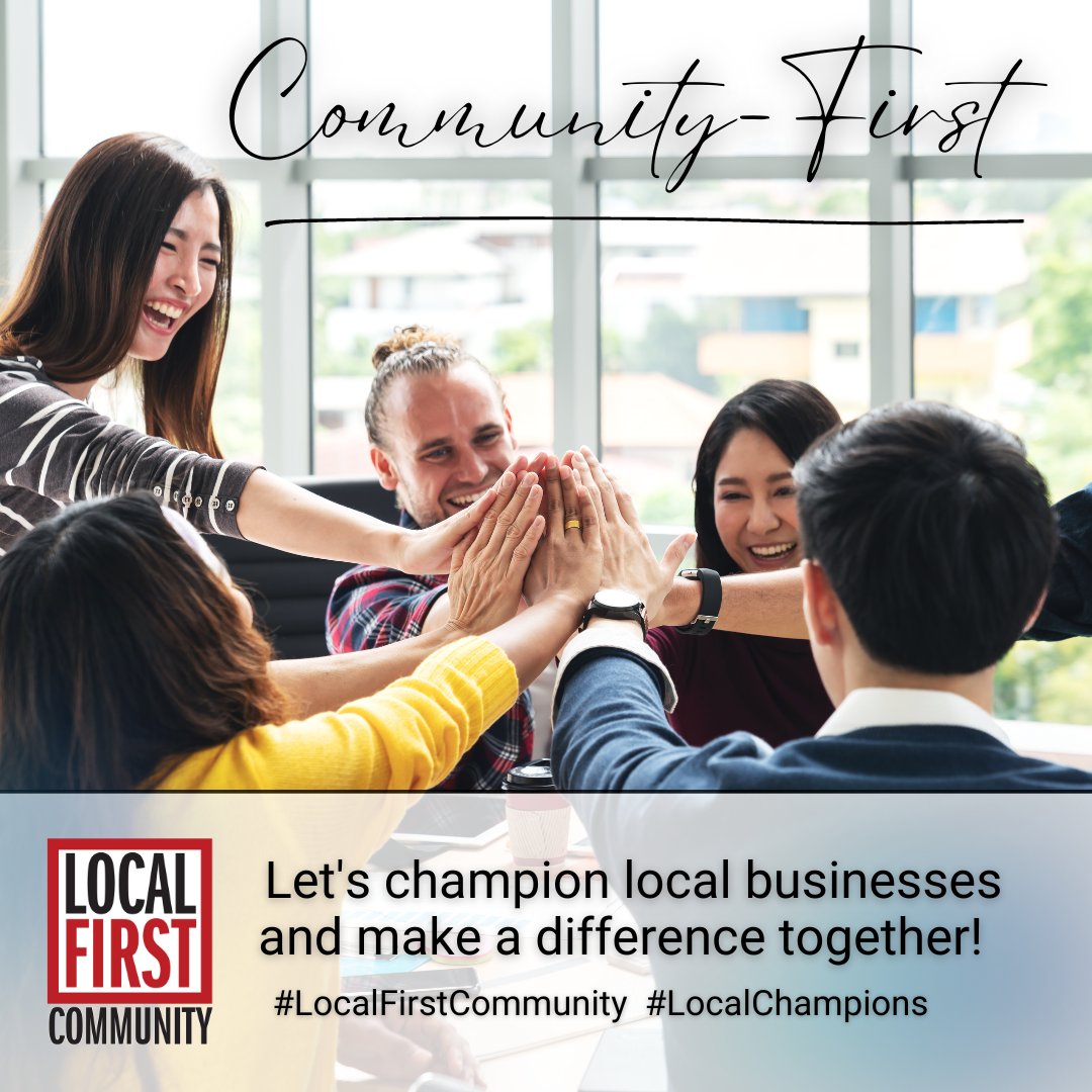 Local First groups, we're all about community-first approaches. 💪 💪 Let's champion local businesses and make a difference together! 🌟 Join our community at bit.ly/46laijG