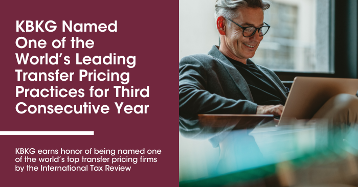 KBKG's tweet photo. We're proud to announce that for the third consecutive year, KBKG has been named one of the world's leading #TransferPricing firms! 

Congrats to our entire Transfer Pricing team for the honor and recognition!

Read more here >> https://t.co/2fsZR0jL4P https://t.co/F0usuKb6pg