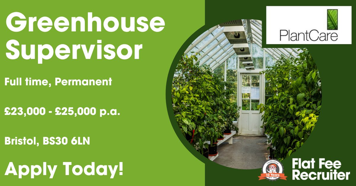 Cultivate a thriving career at the heart of Plant Care’s vibrant greenhouse, orchestrating plant palettes as their Greenhouse Supervisor.

Apply online today: eu1.hubs.ly/H05ww-L0

#plantcare #gardeningjobs