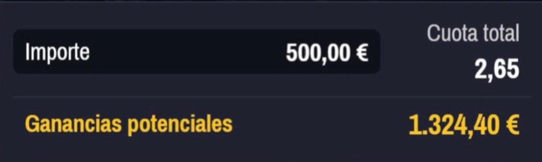 Multi_Apuesta's tweet photo. 🚨 Para hoy vamos con esta apuesta

De 500€ a 1324€ 🔥

Para verla: https://t.co/HW5Tds1xwg https://t.co/HsHo1dwc1B