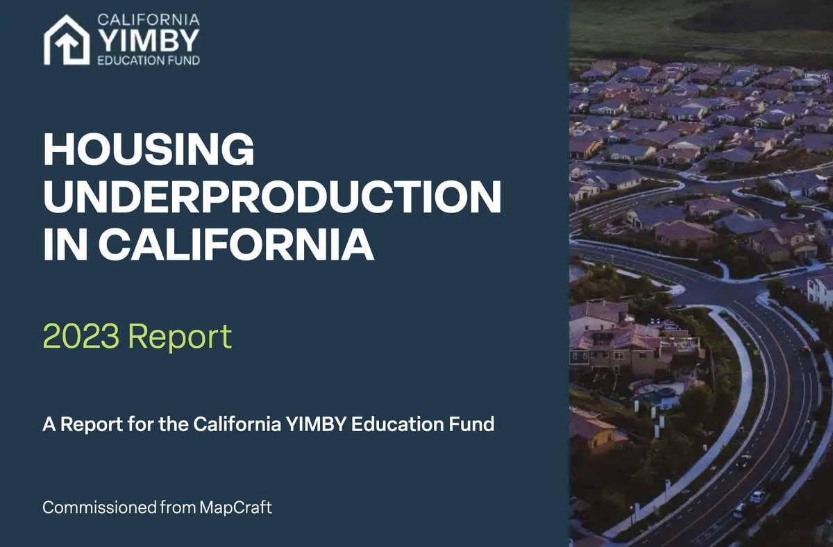 We know that California has a housing shortage. But which jurisdictions are underbuilding? In a major new @cayimby report, out today, we answer these questions. 🧵 cayimby.org/research/housi…