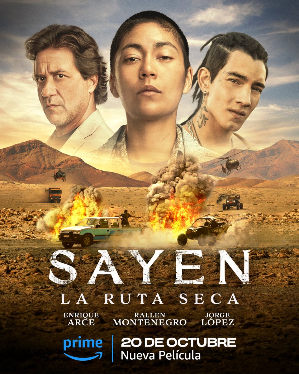 Fabula_prod's tweet photo. Sayen: La Ruta Seca”, 20 de octubre, solo en @PrimeVideoLat
Dirigida por #AlexanderWitt y protagonizada por #RallenMontenegro, #EnriqueArce, @jorgelopez_as , #KatalinaSánchez, #EyalMeyer, #CamiloArancibia y @AlfredoACastro .
Una producción de @Fabula_prod. https://t.co/3uiUYT3C50