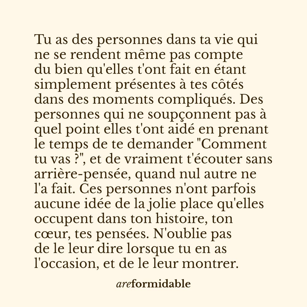 areformidable's tweet photo. Comment exprimes-tu ton appréciation aux personnes importantes ? 💞 #epanouissement #developpementpersonnel #relation #areformidable https://t.co/vEnpOAdFVe