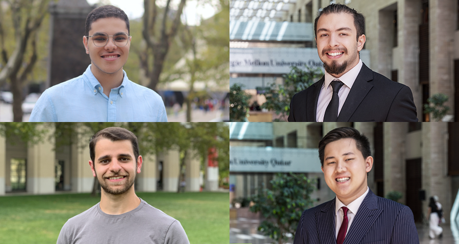 #CMUQ announces Qatar Campus Scholars for Class of 2024. Congratulations to Yahya Elkhatib, Amiko Gogitidze, Ulan Seitkaliyev and Ahmad Alhallaq! #TartanProud
bit.ly/4510GcR