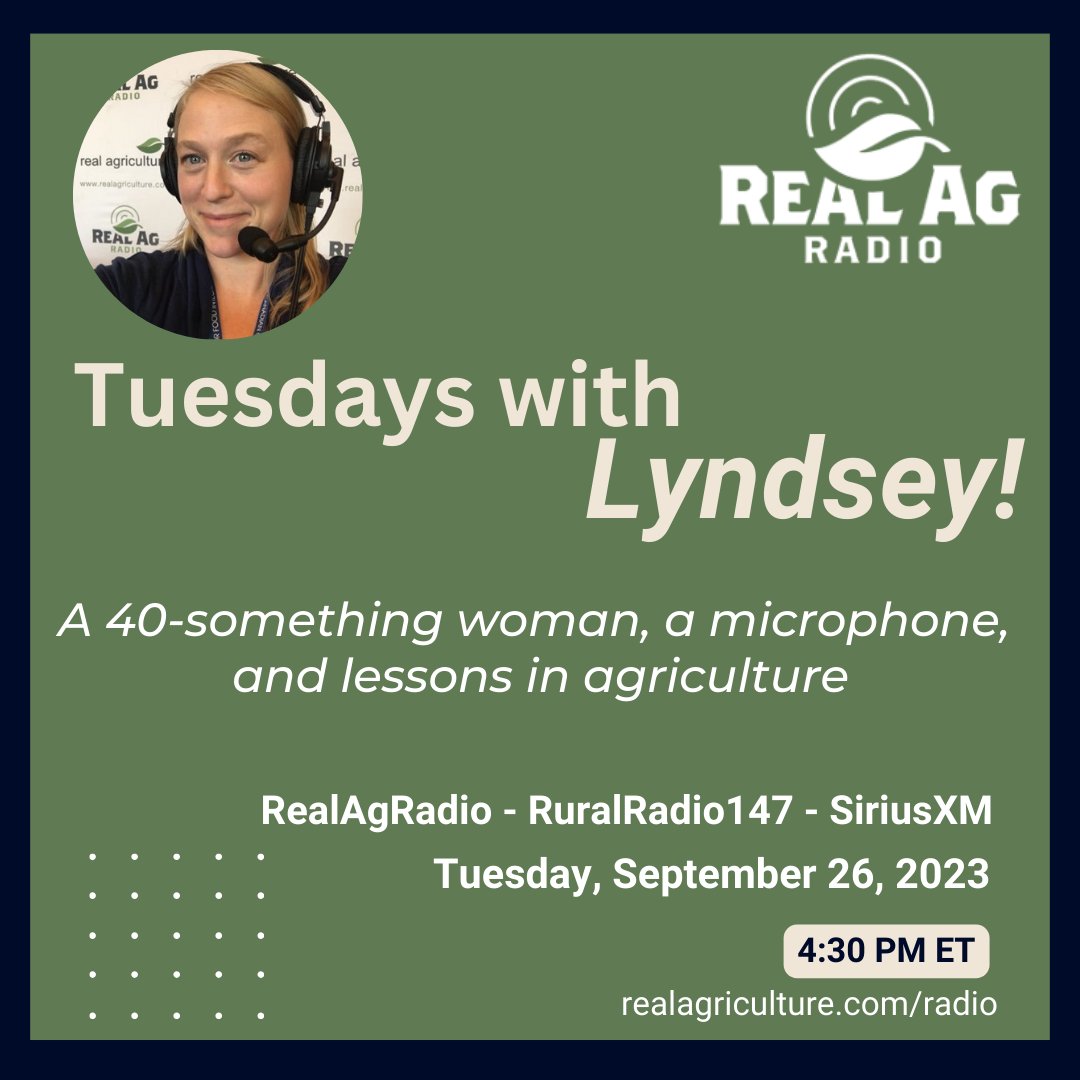 realagriculture's tweet image. Tune in to #RealAgRadios #TuesdayswithLyndsey at 430 E on @RURALRADIO147! We will hear a clip from a recent #ProfitablePractice w/ @AgBern on solar grazing w/ @kinburnsheep &amp;amp; @realloudlyndsey; Snow melt math w/ @Harder_water of @USask; &amp;amp; a clip from #TheAgronomists on stories…