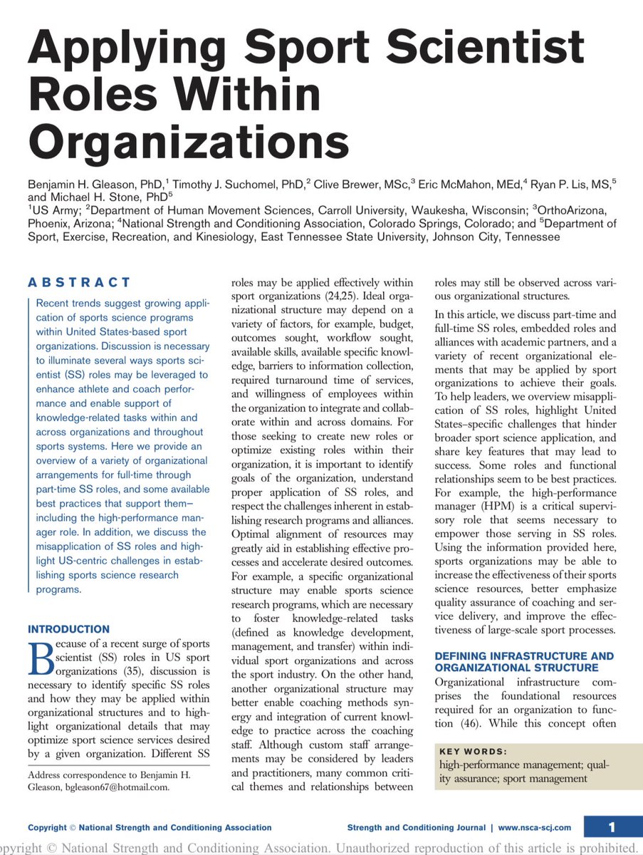 Tim Suchomel (@drtsuchomel) on Twitter photo 🔥off the press! Check out our latest “Applying Sport Scientist Roles Within Organizations”: journals.lww.com/nsca-scj/fullt…
<a href="/EricMcMahonCSCS/">Eric McMahon</a> <a href="/Clivesportsandc/">Clive Brewer</a> <a href="/sportscienceed/">Center of Excellence</a> 🔥off the press! Check out our latest “Applying Sport Scientist Roles Within Organizations”: journals.lww.com/nsca-scj/fullt…
<a href="/EricMcMahonCSCS/">Eric McMahon</a> <a href="/Clivesportsandc/">Clive Brewer</a> <a href="/sportscienceed/">Center of Excellence</a>