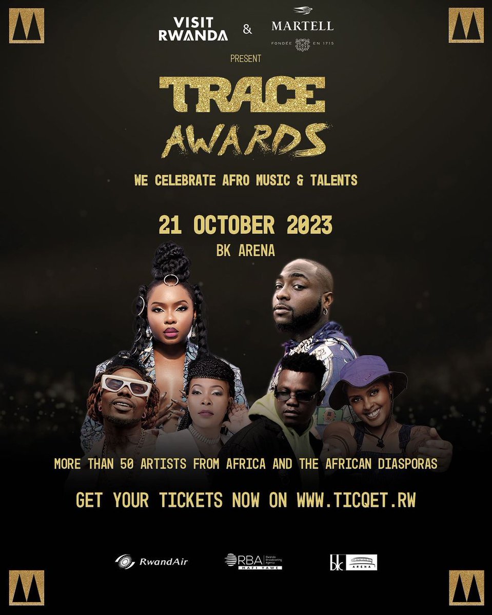 The moment you've been waiting for is here! 🔥
Trace Awards &amp; Festival tickets are officially up for grabs at ticqet.rw/#/
 
Don't miss out on the hottest music event of the year; get your tickets NOW! 🎵

 #TraceAwards #BKArenaIsYours #BKArenaNiIyawe