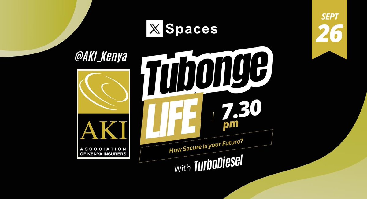 mandazigang's tweet photo. Don't miss out on this critical discussion. We're live now on X Spaces, exploring the future of financial stability. Tune in and participate! 

@AKI_Kenya @alexmwanzo
Link to space: https://t.co/SSxK5Gh225

#BimaYangu

#LindaUpendacho

@Beally_Gin @guylikebrian https://t.co/odpRE7ZxYv